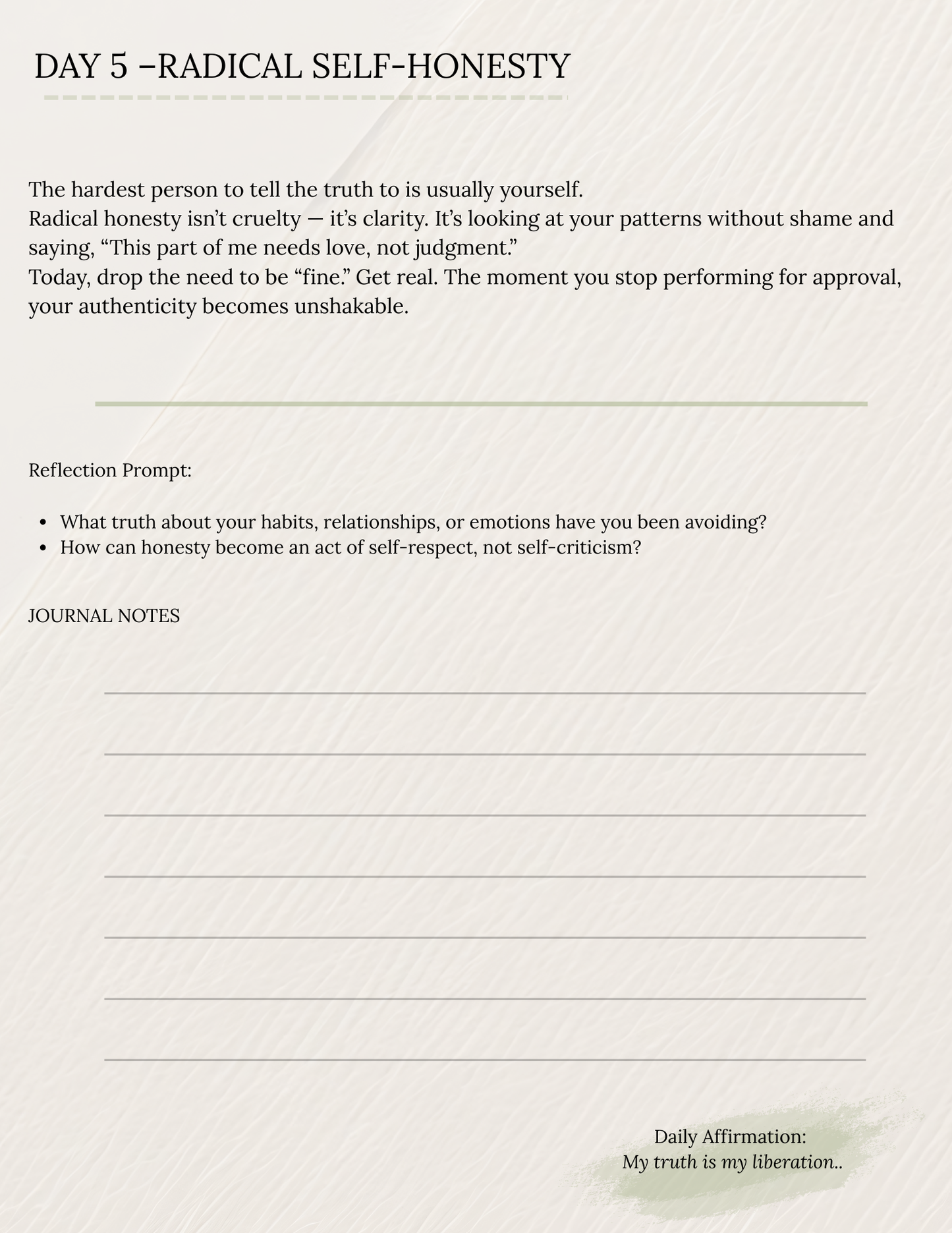 Rooted & Ruthless Confidence Reset (21-Day Digital Workbook)